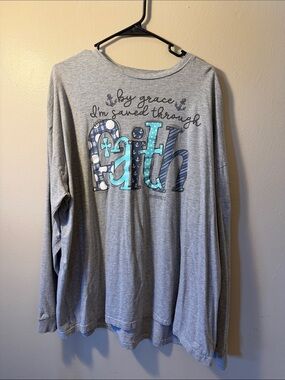 Love in Faith Gray Graphic Tee - 3X